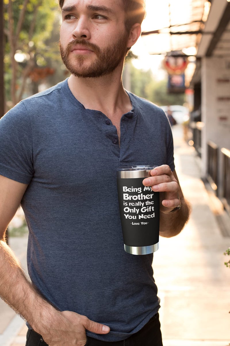 NewEleven Gifts For Brother From Sister  Bro - Best Birthday Gift For Big  Little Brother  Siblings  Brothers In Law - Funny Gag Gifts For Men - 20 Oz Tumbler - Image 5