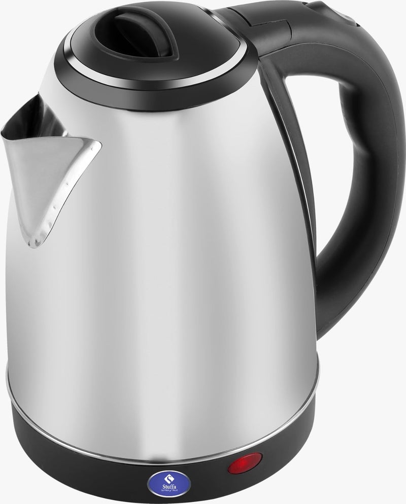 Stuffa 1.8 Litre Electric Kettle Stainless Steel for used for boiling Water, making tea and coffee, instant noodles, soup etc multipurpose auto cut off 1500 Watts (Silver) - Image 1