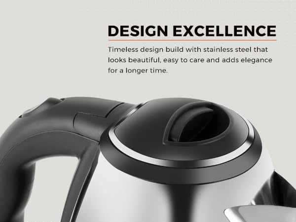 Stuffa 1.8 Litre Electric Kettle Stainless Steel for used for boiling Water, making tea and coffee, instant noodles, soup etc multipurpose auto cut off 1500 Watts (Silver) - Image 5