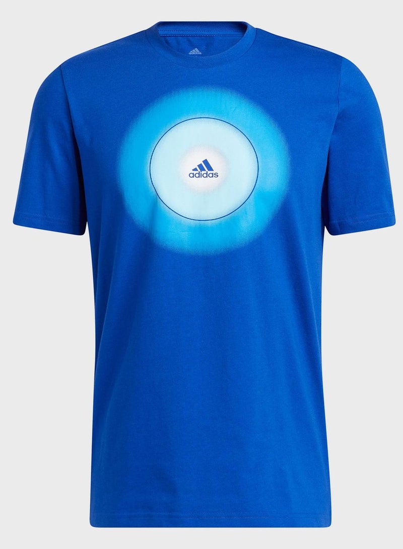 Adidas Positive Aura Badge of Sport Graphic T-Shirt - Image 4