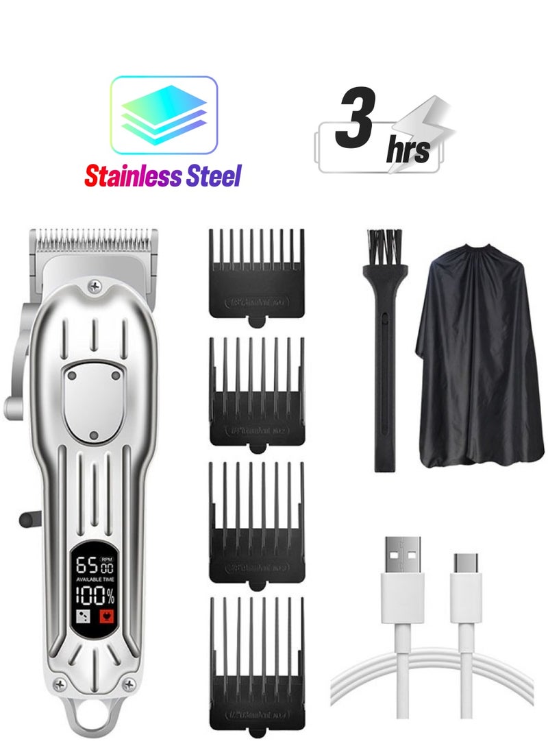 general Beard Trimmer,Men Multifunctional Hair Trimmer Mens Electric Clipper Suitable for Mustache Body Nose Ear Facial Trimmers Rechargeable Hair Clippers Waterproof Precision Trimmer,silver - Image 1