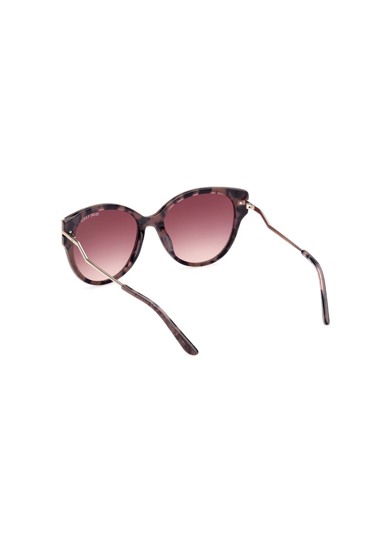 GUESS BY MARCIANO Women's UV Protection Round Shape Acetate Sunglasses GM083471T56 - Lens Size: 56 Mm - Bordeaux  - Image 5
