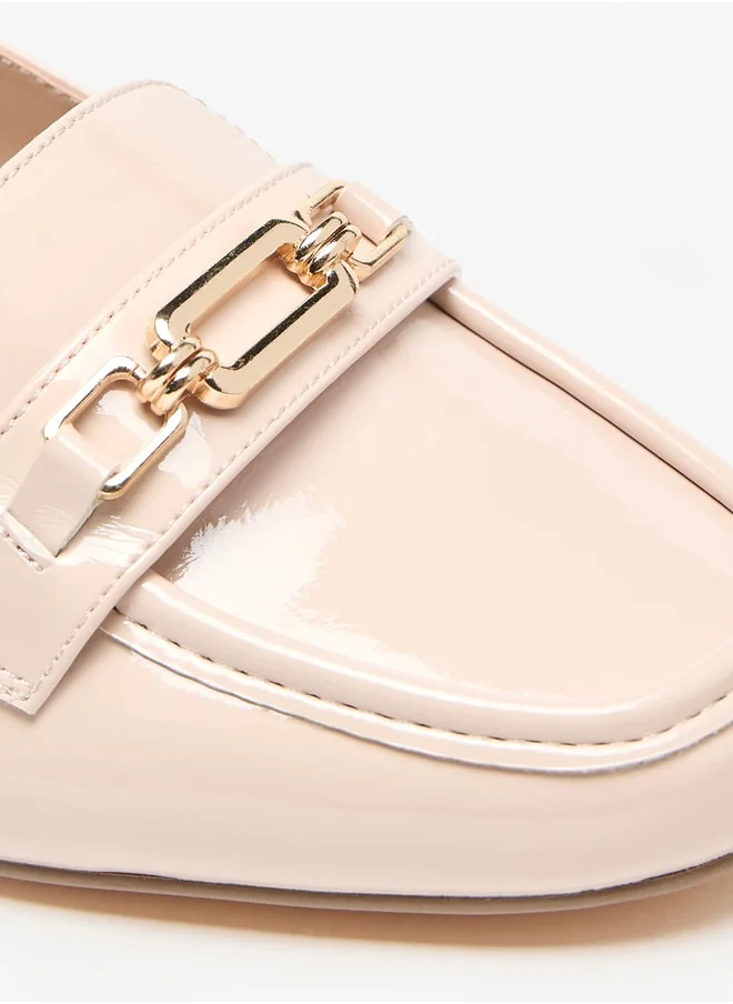 فلورا بيلا من شو إكسبرس Metal Accent Slingback Slip-On Shoes with Block Heels