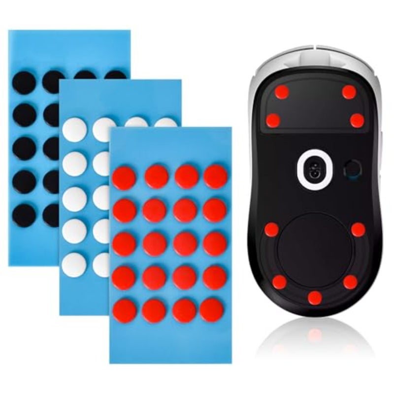 60 Pcs Mouse Skates, Premium Universal Replacement Feet for Gaming Mice, Ultra-Fast Smooth Glide, Enhanced Precision and Control, Durable 6mm Mouse Pads Accessories for All Mice - Image 1