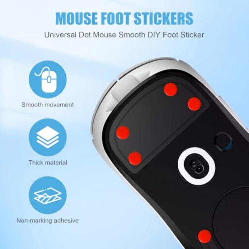 60 Pcs Mouse Skates, Premium Universal Replacement Feet for Gaming Mice, Ultra-Fast Smooth Glide, Enhanced Precision and Control, Durable 6mm Mouse Pads Accessories for All Mice - Image 4