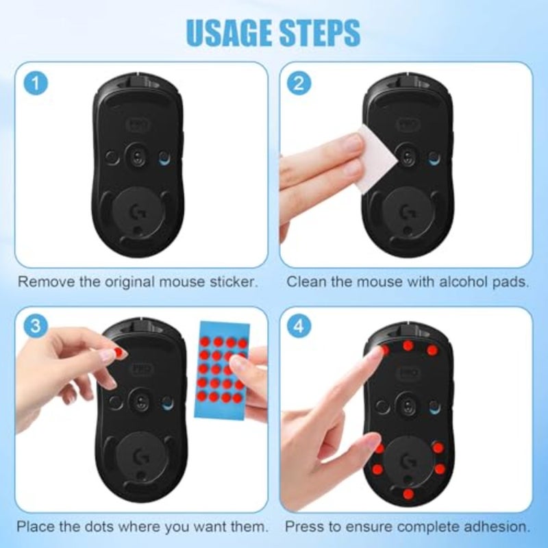 60 Pcs Mouse Skates, Premium Universal Replacement Feet for Gaming Mice, Ultra-Fast Smooth Glide, Enhanced Precision and Control, Durable 6mm Mouse Pads Accessories for All Mice - Image 5