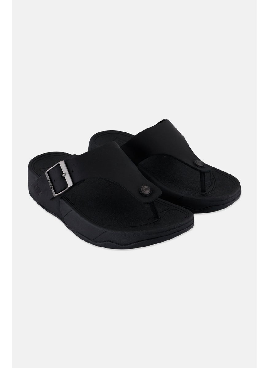 FitFlop Men Trakk II Buckle Open Toe Adjustable Buckle Sandal, Black  - Image 1