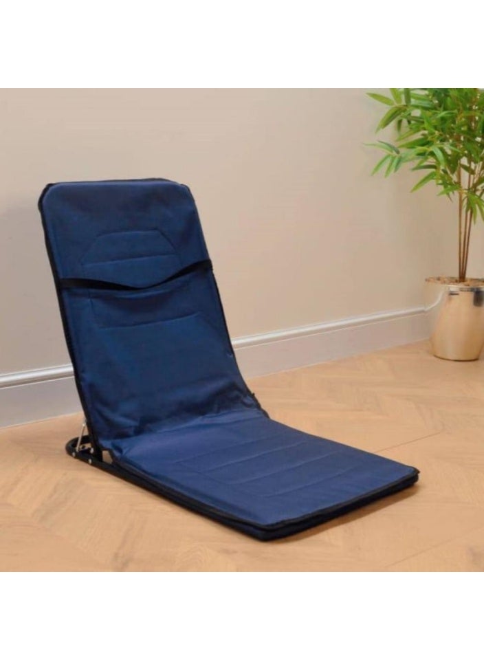 سمارت هوم كرسي ارضي عربي تقليدي قابل للطي مع مسند ظهر قابل للتعديل بالكامل، مناسب للرحلات والنزهات والتخييم والاستمتاع في الهواء الطلق، كرسي عربي محمول مريح وعالي الجودة - Image 1