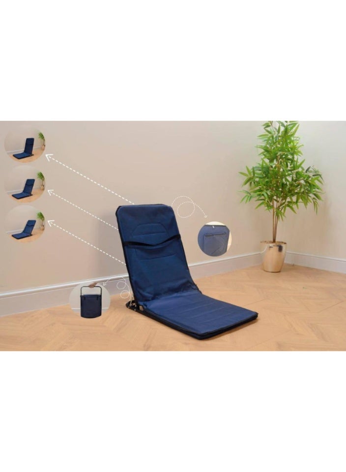 سمارت هوم كرسي ارضي عربي تقليدي قابل للطي مع مسند ظهر قابل للتعديل بالكامل، مناسب للرحلات والنزهات والتخييم والاستمتاع في الهواء الطلق، كرسي عربي محمول مريح وعالي الجودة - Image 2