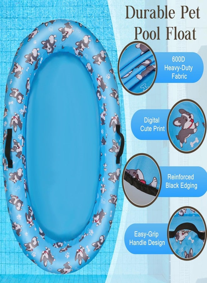 ComfyKit Inflatable Dog Pool Float with Rope, Portable Puppy Raft for Pool or Lake, Floating Pet Float for Small Medium Large Dogs, Up to 80 lb - Image 4