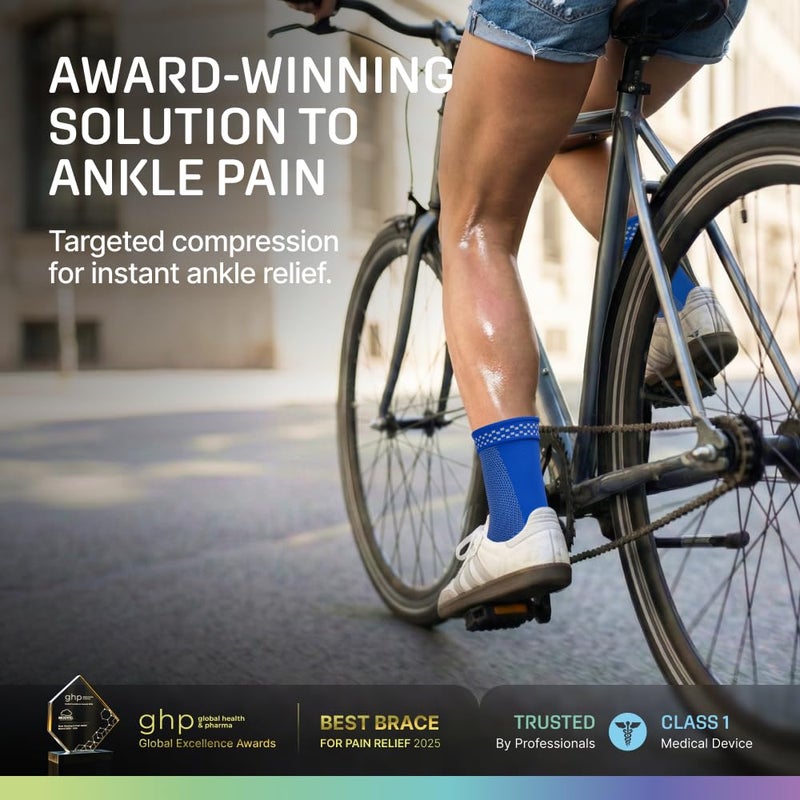 Modvel Foot & Ankle Brace Socks for Sprained Ankle Compression Sleeve - Plantar Fasciitis Relief Brace, Foot Support for pain Women & Men - Tendonitis & Arthritis Feet Sleeve, Stabilizing Ankles Wrap - Image 2