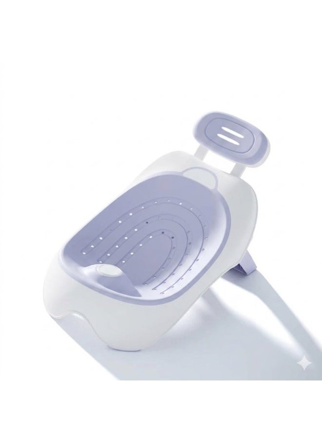 Foldable silicone baby bath seat