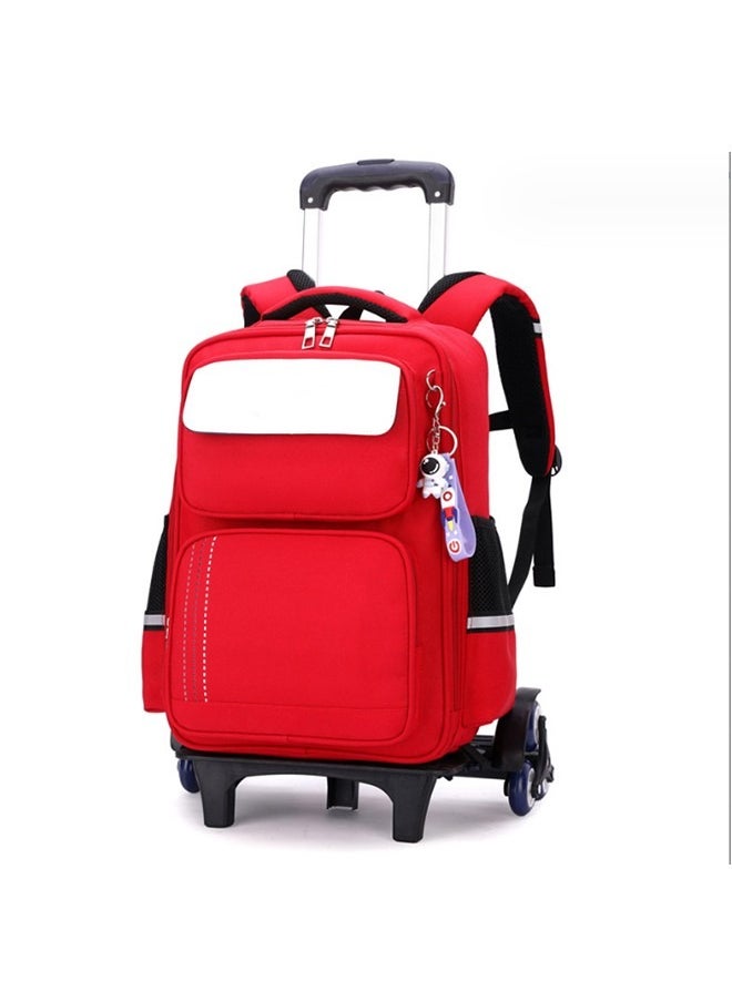 Generic - Rolling Backpack for Kids Solid Color Trolley Bookbags Elementary School Students Schoolbag - Image 1
