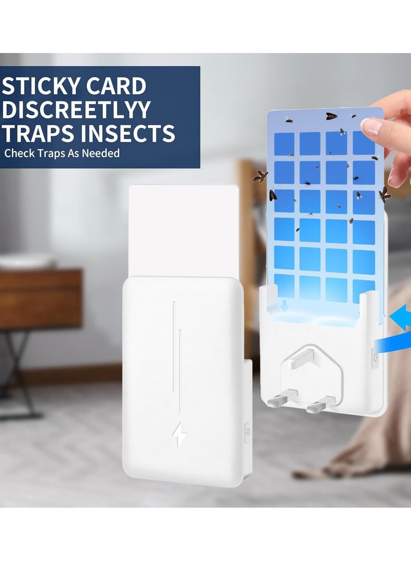 2 Pack Flying Insect Trap Plug-in Mosquito Killer Indoor Gnat Moth Catcher Fly Tapper with Night Light UV Attractant Catcher for Home Office