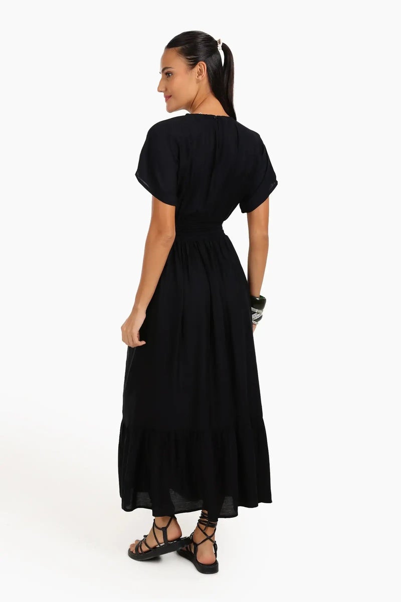 Carina Maxi Dress with Front Drawstring - Image 4
