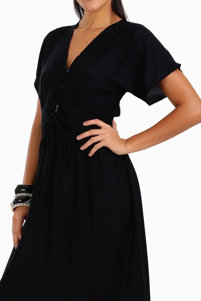 Carina Maxi Dress with Front Drawstring - Image 5