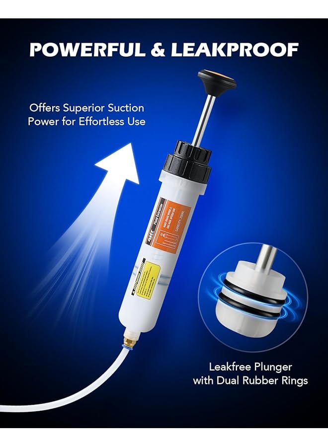 Orion Motor Tech Omt 200Ml Manual Fluid Extractor And Filler, Syringe Style Pump For Power Steering Transmission Gear Oil & Brake Fluid Changes, Hand Vacuum Pump For Atv Boat Automotive Fluid Extraction  - Image 5