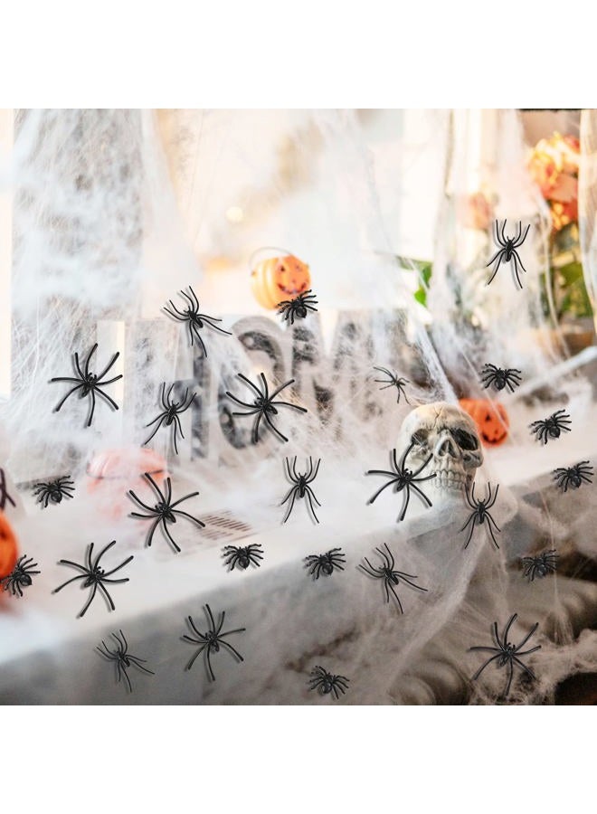 JIALWEN 120 Pieces Realistic Plastic Spiders 3 Sizes Small Spider Toys Black Fake Spiders Halloween Prank Props for Halloween Home Party Decorations - Image 5