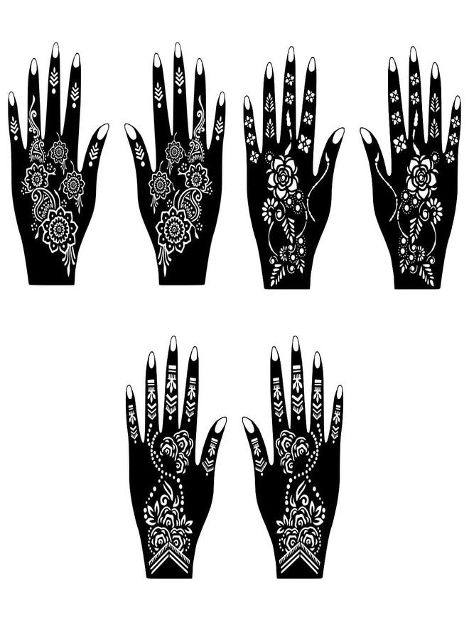 VANVATI Elegant Pattern Mehndi Stencil Sticker with Petal Shapes for Bride & Guests Use - Image 3