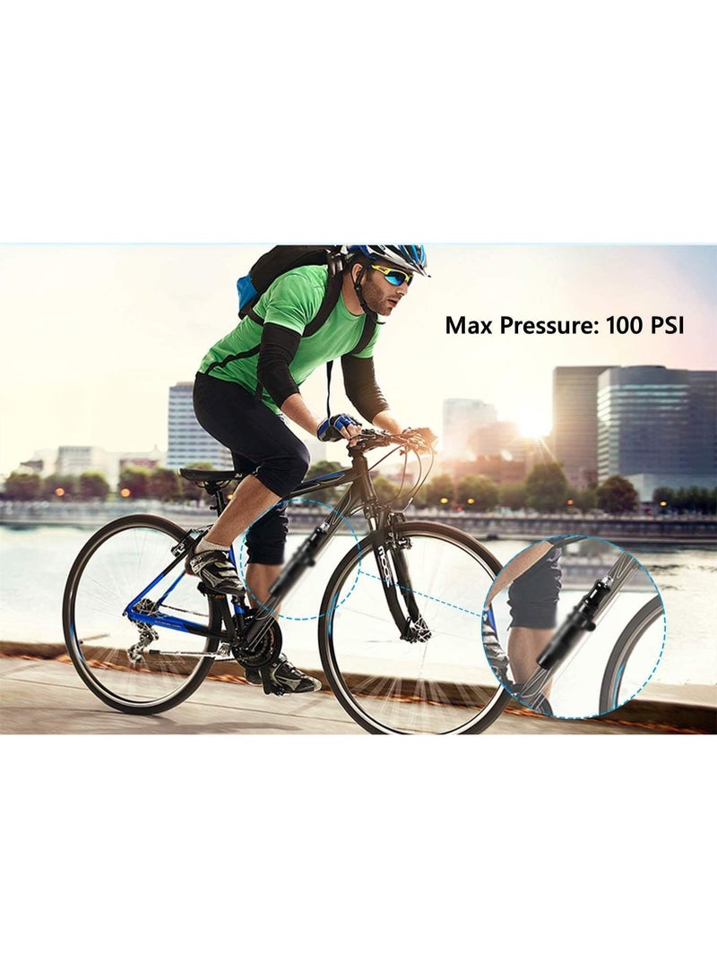 Arabest Mini Bike Pump Portable 80 PSI Bicycle Tire Pump Fits Presta and Schrader Valve,Lightweight & Pocket Size - Image 5