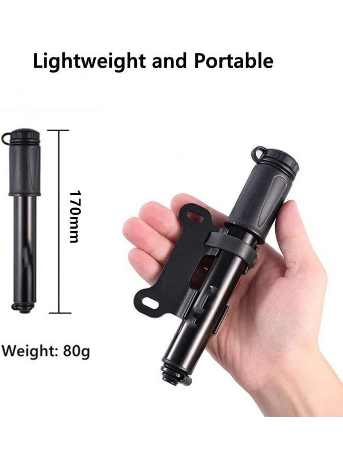 Arabest Mini Bike Pump Portable 80 PSI Bicycle Tire Pump Fits Presta and Schrader Valve,Lightweight & Pocket Size - Image 3