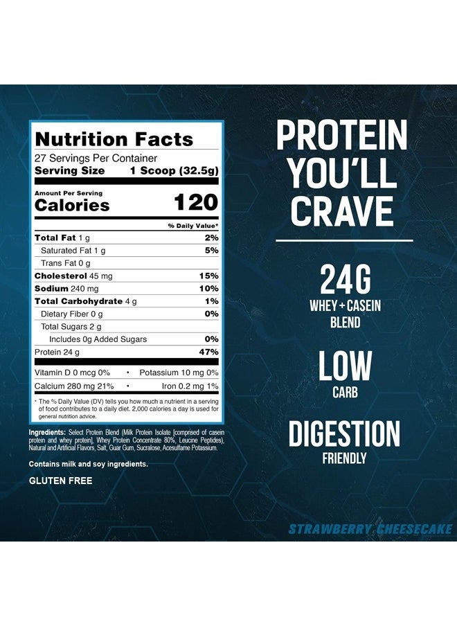 PEScience - Select Low Carb Protein Powder, Strawberry Cheesecake, 27 Serving, Keto Friendly and Gluten Free - Image 1