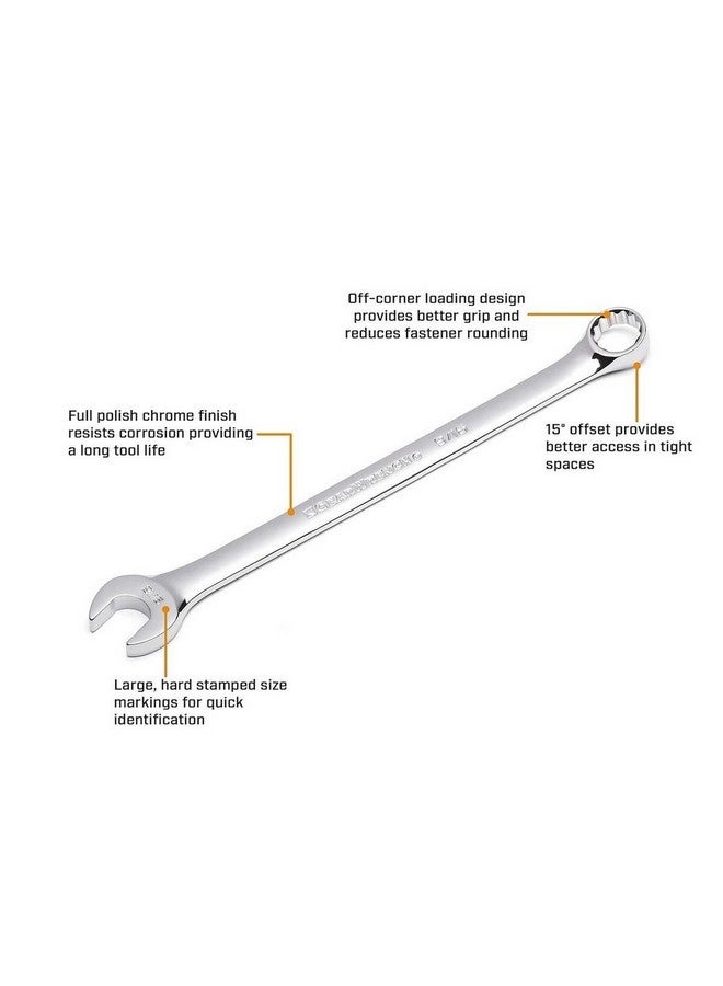 GearWrench 12-Point Long Pattern Combination Wrench Silver 11 mm 81668G - Image 2