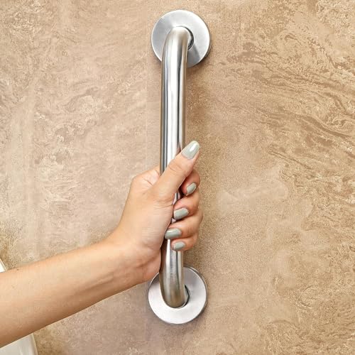 FORTUNE Stainless Steel Grab Bar for Bathroom & Bathtub Wall Mounted Safety Hand Support Rail Matt Finish - Balance Handle - Towel Bar - (12 Inch, Pack of 1) - Image 1