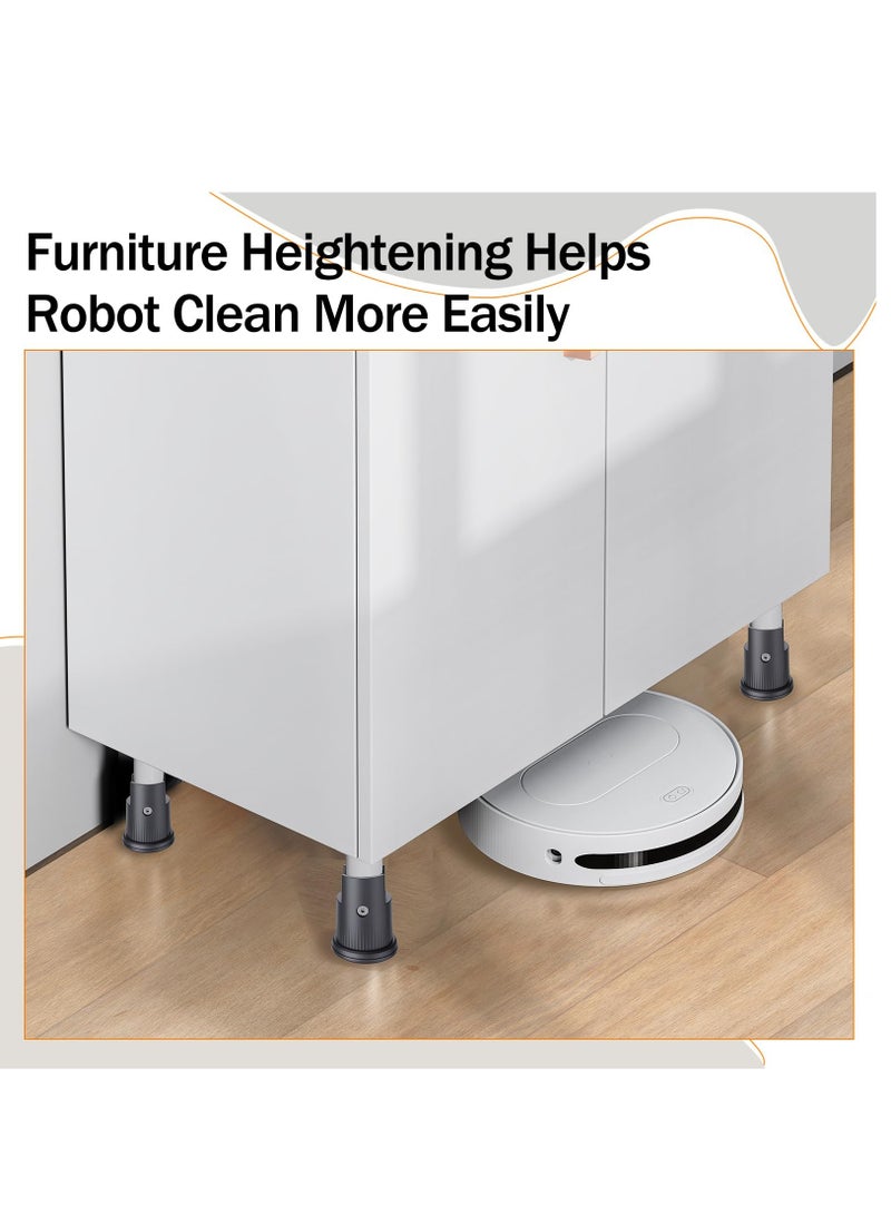 مساند سرير قابلة للتعديل مع مشبك احتفاظ على شكل قوس، تناسب أقدام بقطر من 0.59 إلى 1.65 بوصة، ارتفاع يصل إلى 2.36 بوصة، تدعم حتى 5000 رطل (رمادي، 4 قطع) - Image 5