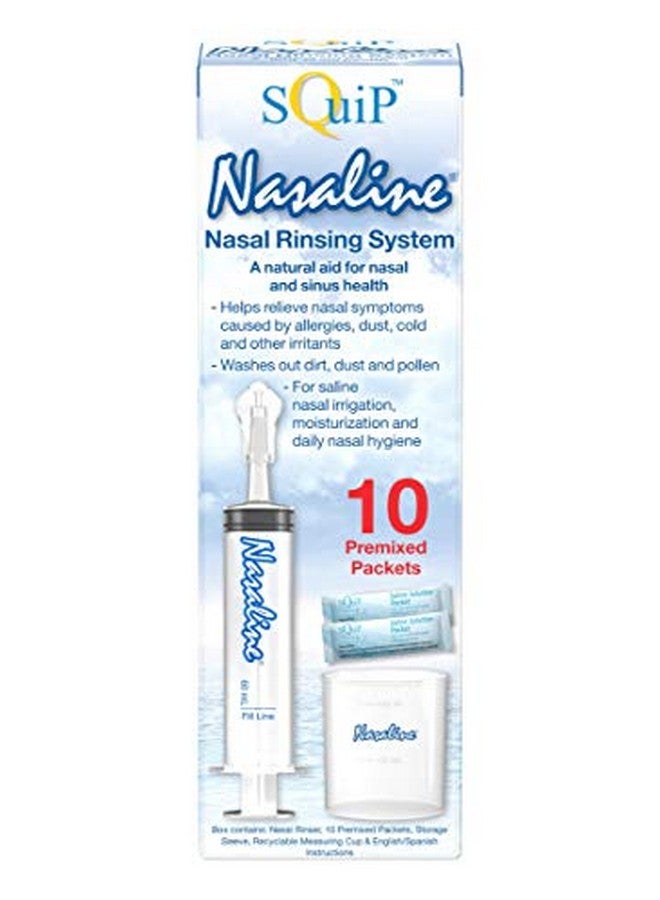 Squip Nasaline Nasal Rinsing System With 10 Premixed Saline Packets - Image 2