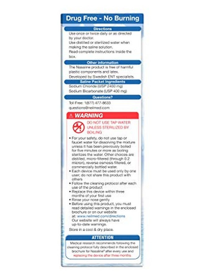 Squip Nasaline Nasal Rinsing System With 10 Premixed Saline Packets - Image 5