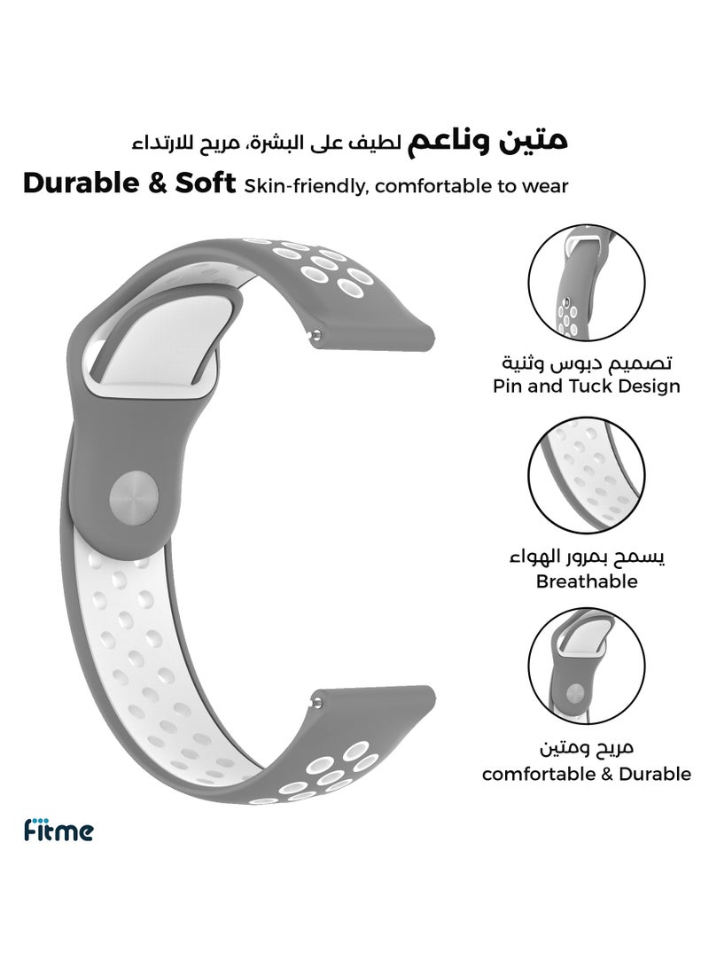 سوار تبديل سليكون رياضي لساعات هواوي واتش جي تي 5 41 مم / جي تي 5 برو 42 مم / جي تي 4  41 مم (18 مم)