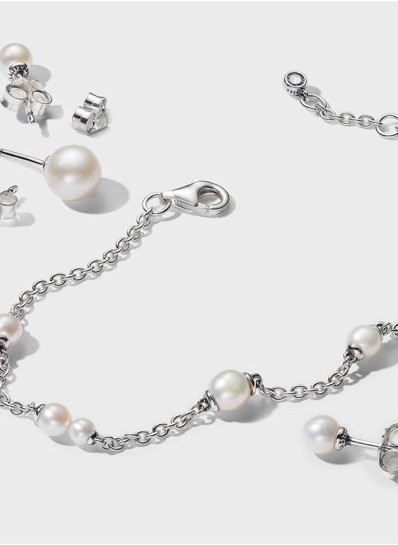 PANDORA Treated Freshwater Cultured Pearl 4.5Mm Stud Earrings - Image 2