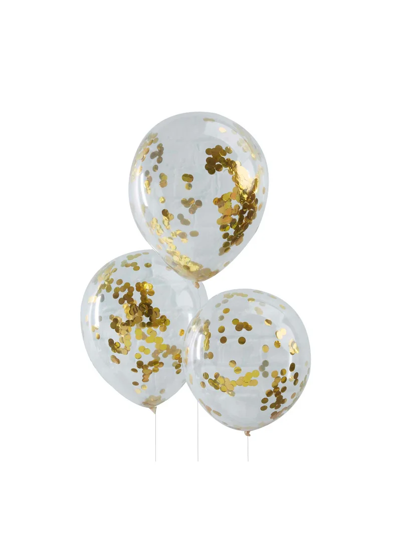 Ginger Ray Balloons - Confetti - Gold