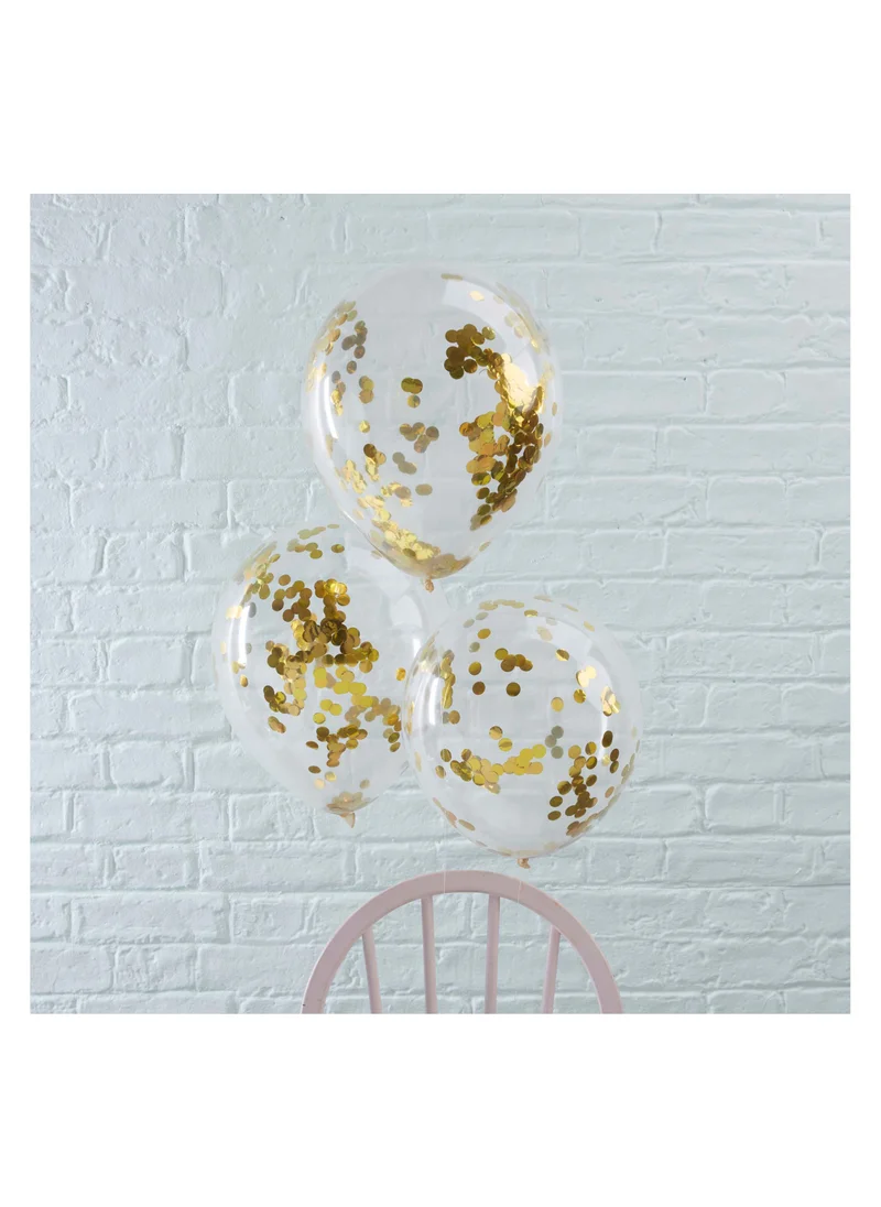 Ginger Ray Balloons - Confetti - Gold