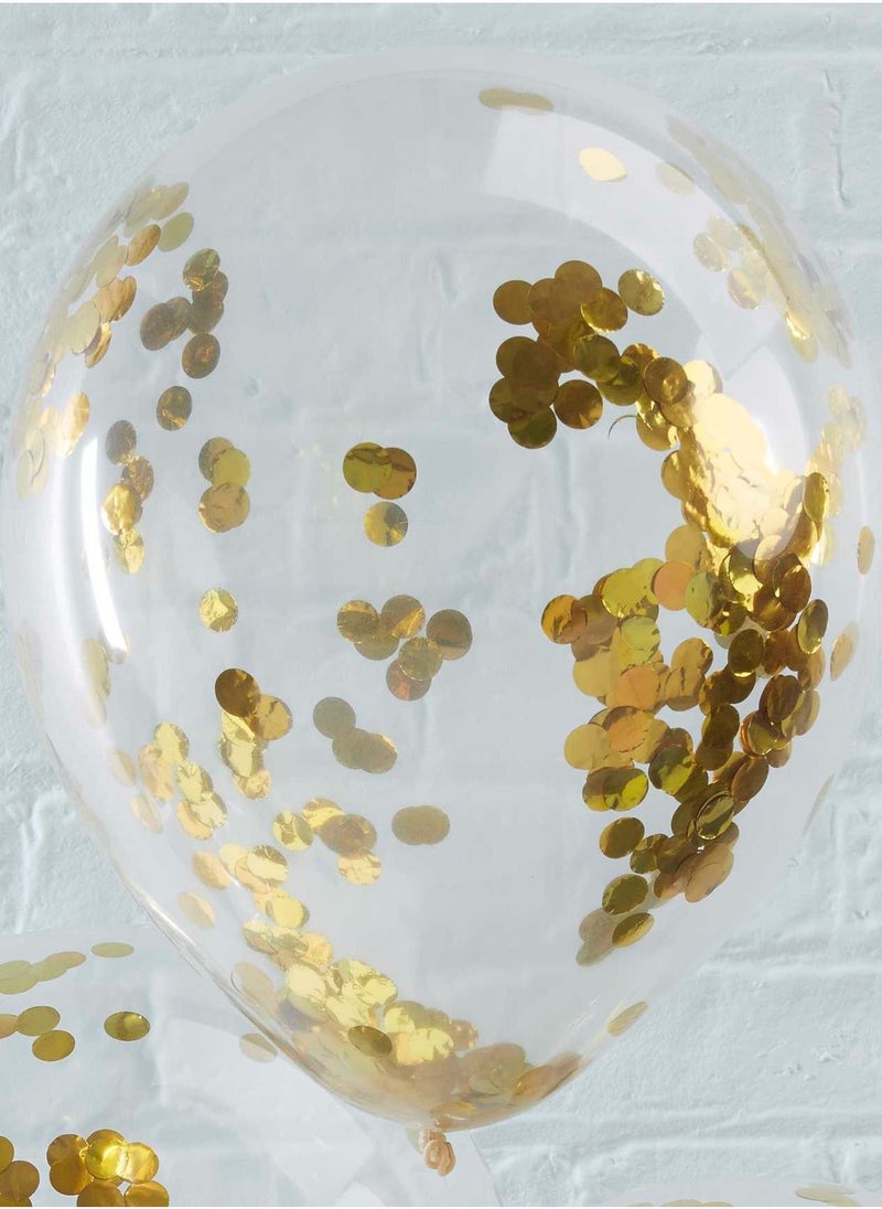 Ginger Ray Confetti Balloons - Gold - Image 2