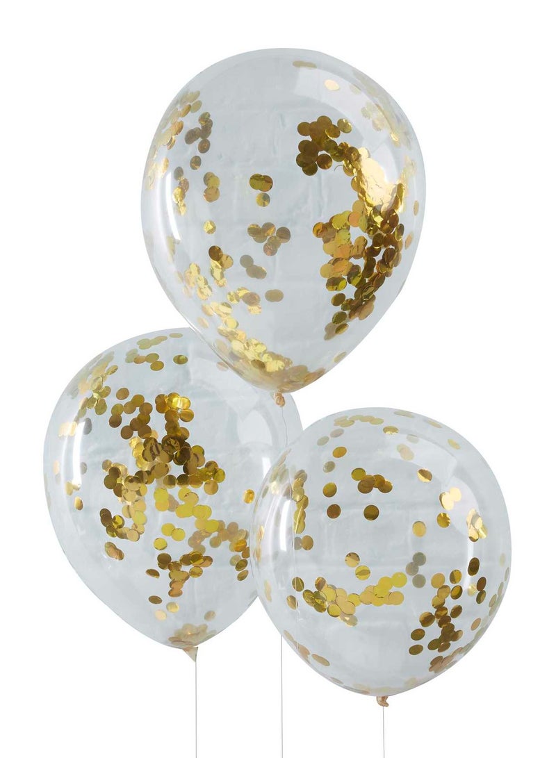Ginger Ray Confetti Balloons - Gold - Image 4