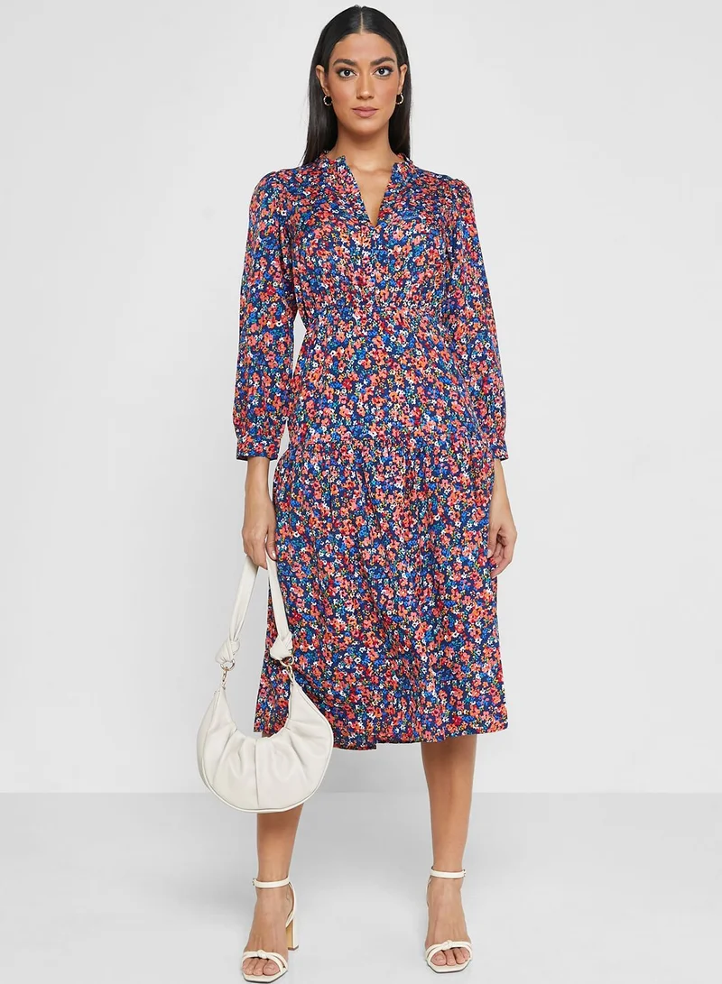 ELLA Tiered Printed Dress