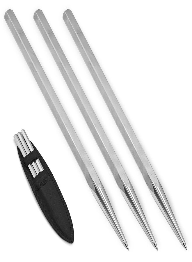 TACTICALEDGED.DOJO SteelPencil Large 0.47" Throwing Spike Set of 3, Heavier and Thicker, for Skilled Users, One-Piece Steel Throwing Ninja Gear, Series Upgrade from Original SteelPencil (12mm) - Image 1