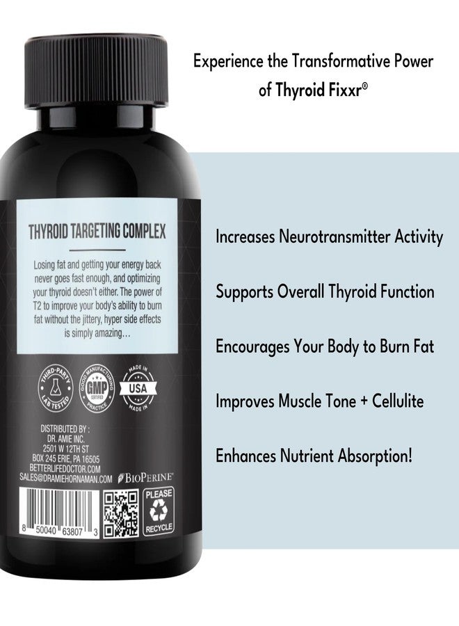 Fixxr Thyroid Support by Dr. Amie | T2 Thyroid Supplement | 30 Day Supply, 60 Capsules - Image 3