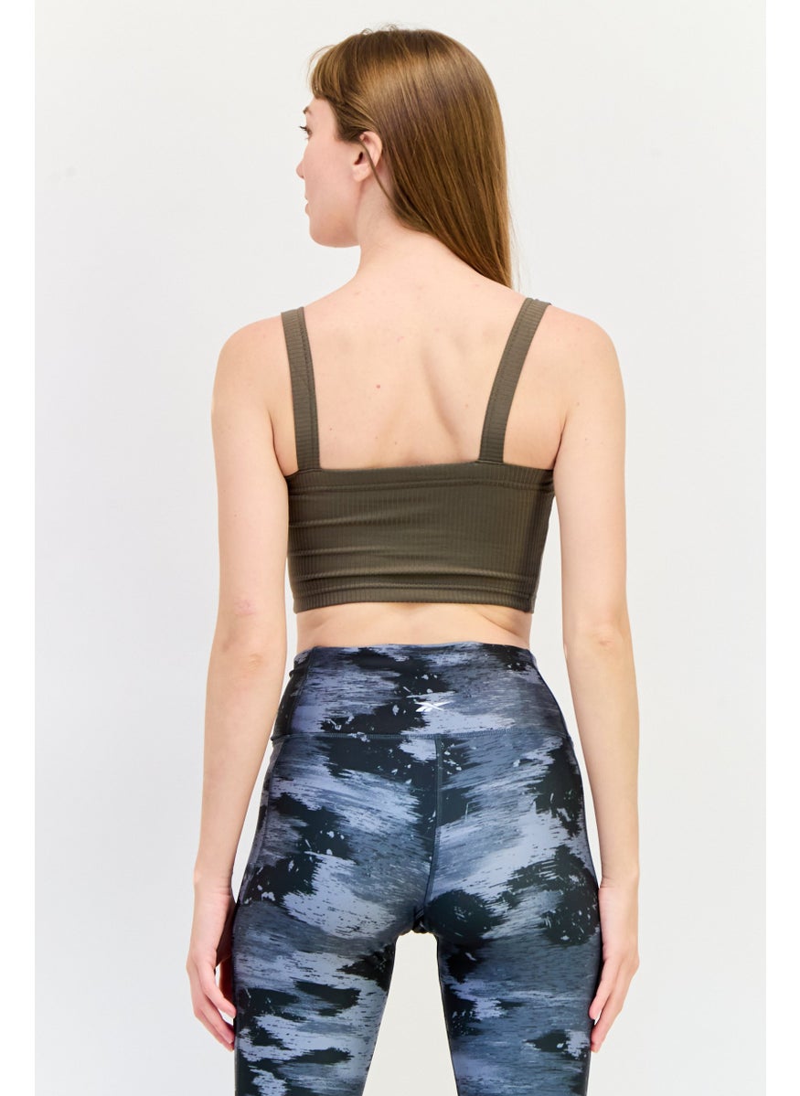Reebok Women Sportswear Fit Sleeveless Outdoor Tank Top, Olive  - Image 3