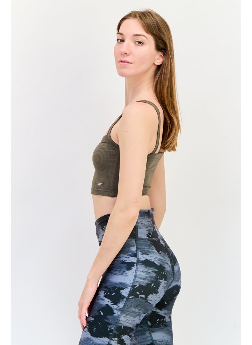 Reebok Women Sportswear Fit Sleeveless Outdoor Tank Top, Olive  - Image 2