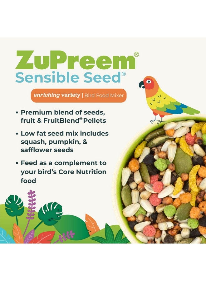 زوبريم طعام طيور Sensible Seed للطيور الصغيرة، 2 رطل - مزيج ممتاز من البذور وحبيبات الفاكهة المختلطة للببغاوات، والبادجي، والببغاوات الصغيرة، والكناري، والعصافير - Image 2