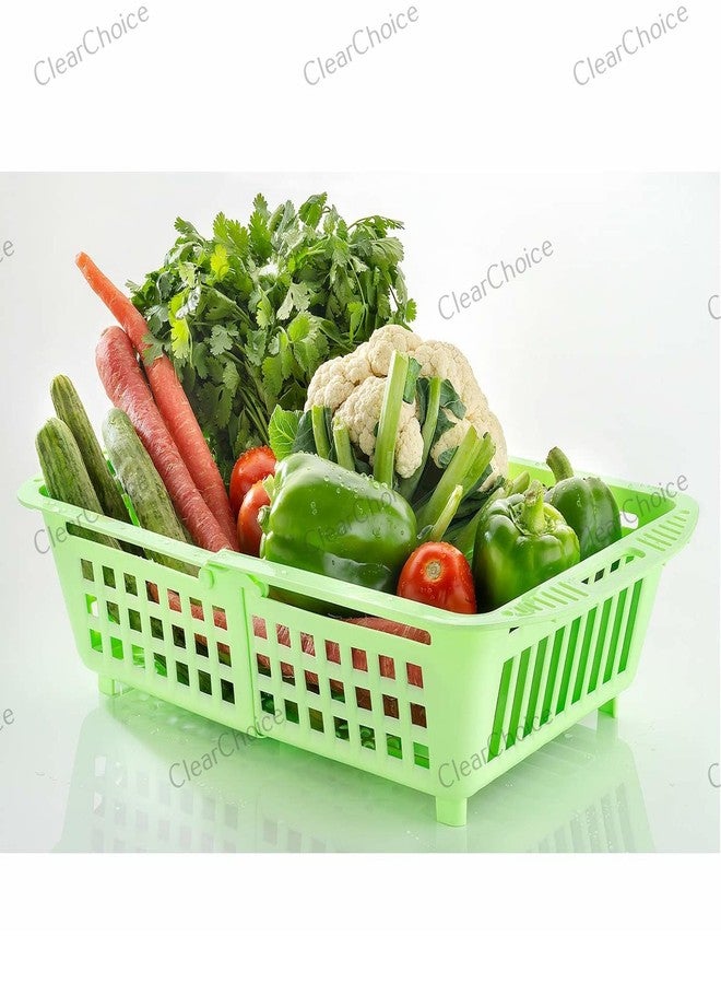ClearChoice:- Plastic Flexible Kitchen Drying Drainer Plates Holder Basket(Multi Color)(1 PIS) - Image 5