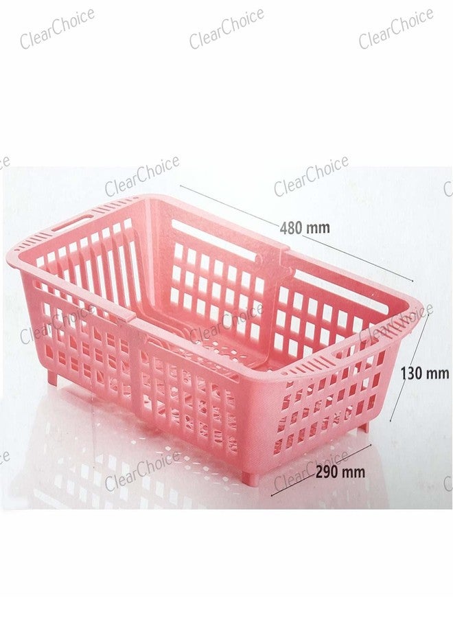 ClearChoice:- Plastic Flexible Kitchen Drying Drainer Plates Holder Basket(Multi Color)(1 PIS) - Image 4
