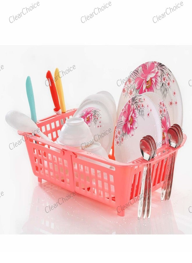 ClearChoice:- Plastic Flexible Kitchen Drying Drainer Plates Holder Basket(Multi Color)(1 PIS) - Image 2