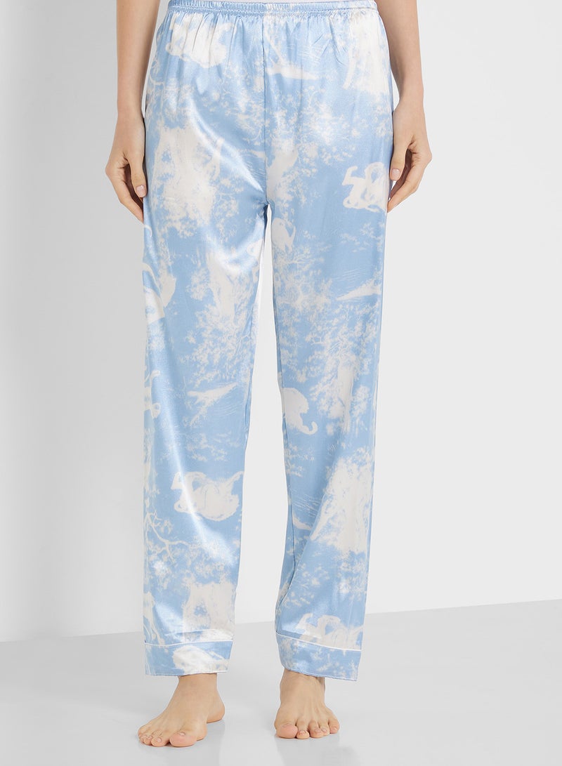 Ginger Satin Printed Shirt & Pyjama Set - Image 4