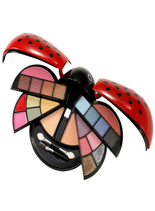 Cameo Ladybug Cute Make Up Kit with Eyeshadow, Blush, Presspowder & Lipgolss, Red, 22 Piece - Image 1