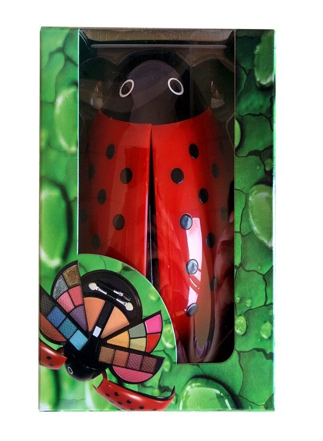Cameo Ladybug Cute Make Up Kit with Eyeshadow, Blush, Presspowder & Lipgolss, Red, 22 Piece - Image 2
