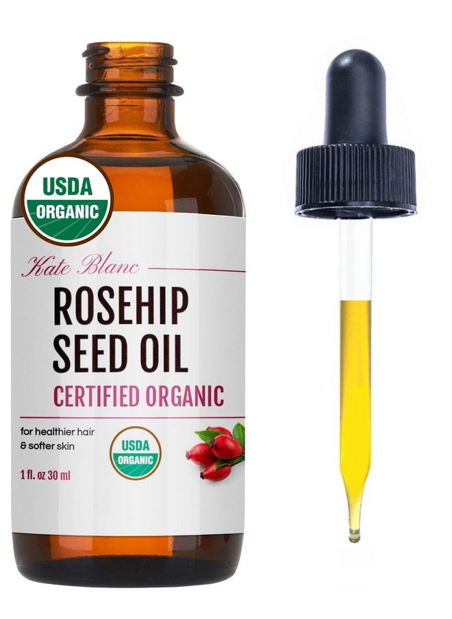 Kate Blanc Cosmetics - Kate Blanc Cosmetics Rosehip Oil for Face & Skin (1oz, Organic, Pure, Cold Pressed) Rosehip Seed Face Oil for Facial & Gua Sha Massage - Image 1